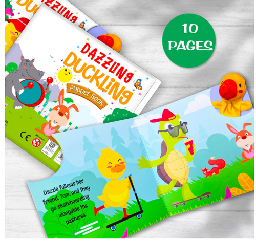 Dazzling Duck Interactive Puppet Board Book — sample page
