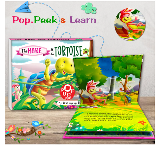The Hare and the Tortoise Pop-Up Book — sample page